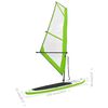 vidaXL Nafukovací Stand up paddleboard s plachtou, zeleno biely