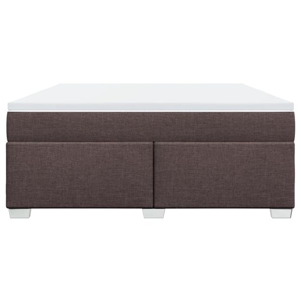 vidaXL Boxspring posteľ s matracom tmavohned&aacute; 180x200 cm l&aacute;tka