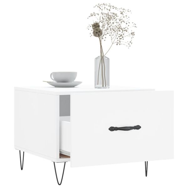 vidaXL Konferenčn&yacute; stol&iacute;k biely 50x50x40 cm kompozitn&eacute; drevo