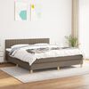 vidaXL Posteľn&yacute; r&aacute;m boxspring s matracom sivohned 180x200 cm l&aacute;tka
