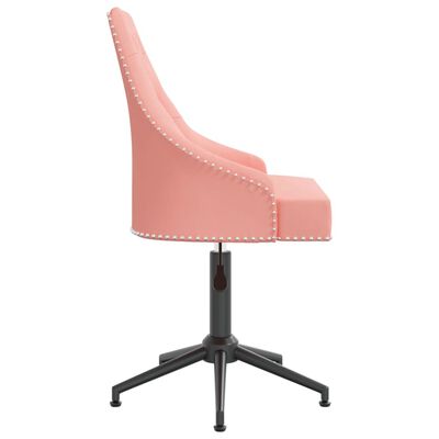 vidaXL Otočné jedálenské stoličky 2 ks ružové zamatové