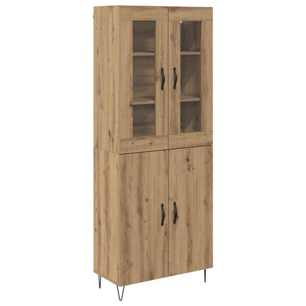 vidaXL Highboard Remeseln&yacute; dub 69,5 x 34 x 180 cm Kompozitn&eacute; drevo