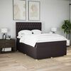 vidaXL Boxspring posteľ s matracom tmavohned&aacute; 140x190 cm l&aacute;tka