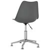vidaXL Otočn&aacute; jed&aacute;lensk&aacute; stolička siv&aacute; umel&aacute; koža