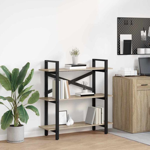 vidaXL Reg&aacute;l na knihy Sonoma dub 100 x 33,5 x 102 cm Kompozitn&eacute; drevo