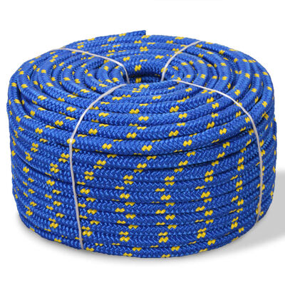 vidaXL Lodné lano, polypropylén, 10 mm, 50 m, modré