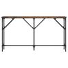 vidaXL Konzolový stolík dymový dub 140x23x75 cm kompozitné drevo