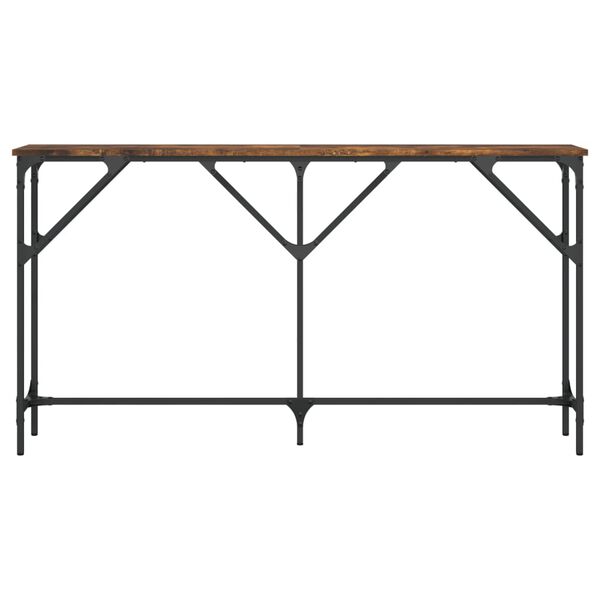 vidaXL Konzolový stolík dymový dub 140x23x75 cm kompozitné drevo