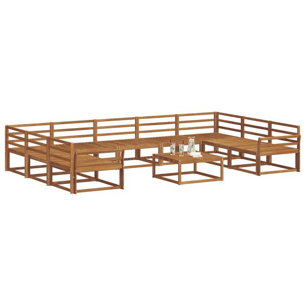 vidaXL Z&aacute;hradn&aacute; s&uacute;prava gaučov 10 pcs Pr&iacute;rodn&aacute; Pevn&eacute; ak&aacute;ciov&eacute; drevo