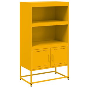 vidaXL Vysok&aacute; skrinka horčicovožlt&aacute; 68,5x38,5x123,5 cm oceľ