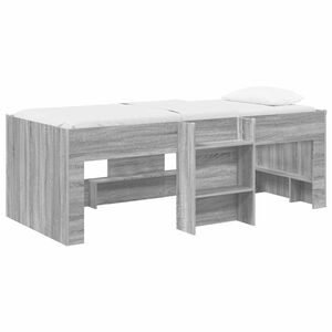 vidaXL R&aacute;m postele pre deti na vysokej posteli Siv&yacute; Sonoma 80 x 200 cm