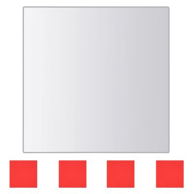 vidaXL Zrkadlové kachličky 24 ks, štvorcové, sklenené