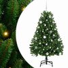 vidaXL Umel&yacute; vianočn&yacute; stromček 150 cm 150 LED Tepl&aacute; biela PVC a oceľ