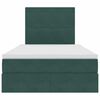 vidaXL Postel s &uacute;ložn&yacute;m prostorem a matrac&iacute; Tmavozelen&aacute; 120 x 200 cm