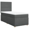 vidaXL Boxspring posteľ s matracom tmavosivá 90x190 cm látka