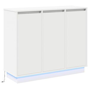 vidaXL LED komoda Biela 90 x 32 x 75 cm Kompozitn&eacute; drevo