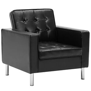 vidaXL Kreslo čierne 75x70x75 cm umel&aacute; koža