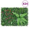 &nbsp;vidaXL Umel&yacute; plot z rastl&iacute;n&nbsp;24 ks zelen&yacute; 40x60 cm