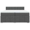 vidaXL Boxspring posteľ s matracom tmavosiv&aacute; 200x200 cm l&aacute;tka
