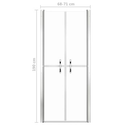 vidaXL Sprchové dvere, priehľadné, ESG 71x190 cm