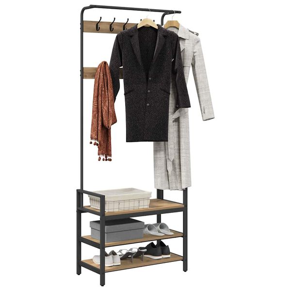 vidaXL Ve&scaron;iak Remeseln&yacute; dub 75 x 34 x 184 cm Kompozitn&eacute; drevo