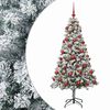 vidaXL Umel&yacute; vianočn&yacute; stromček s guľami 120 cm 150 LED Tepl&aacute; biela