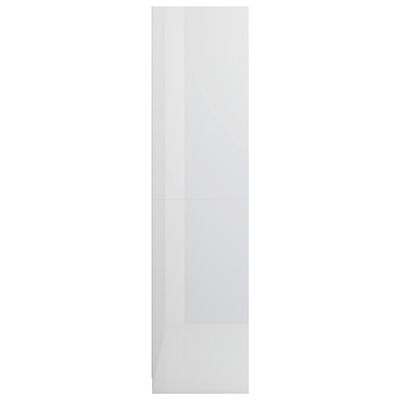vidaXL Šatník, lesklý biely 100x50x200 cm, kompozitné drevo