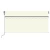 vidaXL Automatická markíza s tienidlom 3x2,5 m krémová