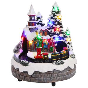 vidaXL Vianočn&aacute; dekor&aacute;cia na st&ocirc;l 16 x 16 x 19 cm Živica Viacfarebn&yacute;