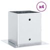 vidaXL Podnože stĺpikov štvorcové 4 ks Strieborná 101x101 mm