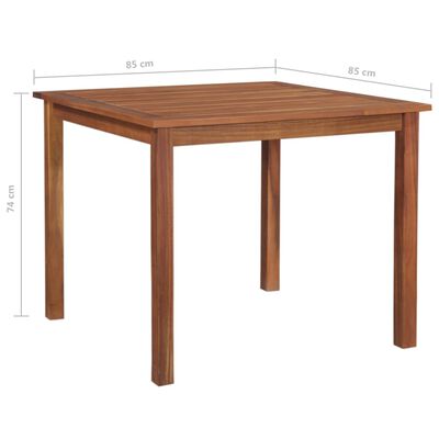 vidaXL Záhradný stôl 85x85x74 cm akáciový masív