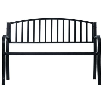 vidaXL Záhradná lavička 125 cm, čierna, oceľ