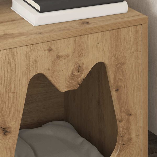 vidaXL Mačka Dom Remeseln&iacute;cky dub 42,5 x 40 x 53,5 cm Kompozitn&eacute; drevo