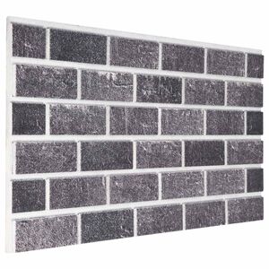 vidaXL N&aacute;stenn&eacute; panely 10 ks 100 x 50 cm Čierna a &Scaron;ed&aacute; EPS pena