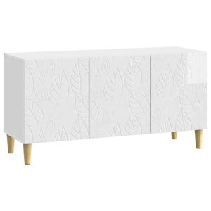 vidaXL TV skrinka 99 x 34,5 x 50 cm Biela s vysok&yacute;m leskom