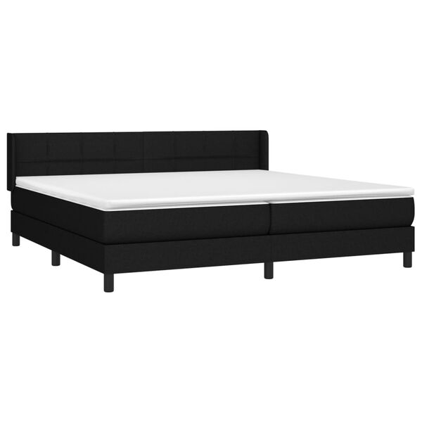 vidaXL Boxspring posteľ s matracom čierna 200x200 cm l&aacute;tka