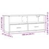 vidaXL TV skrinka čierna 100x31x39,5 cm kompozitn&eacute; drevo a kov
