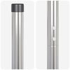 vidaXL Stĺp na plot. 2 pcs Strieborn&aacute; Povrchovo upraven&aacute; oceľ
