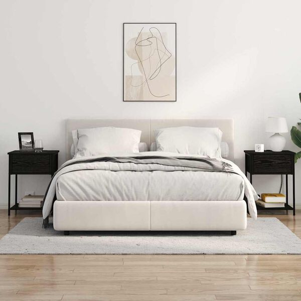 vidaXL Nočn&yacute; stol&iacute;k Čierny dub 42 x 41 x 56 cm Kompozitn&eacute; drevo