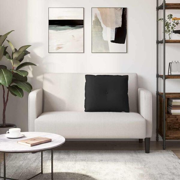 vidaXL Podu&scaron;ka na chrb&aacute;t Čierna 60 x 50 cm Mikrovl&aacute;kno