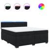 vidaXL Posteľn&yacute; r&aacute;m boxspring s matracom čierny 200x200 cm zamat