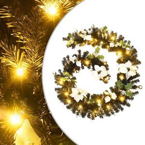 vidaXL Vianočn&aacute; girlanda s LED svetielkami, čierna 2,7 m, PVC
