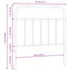 vidaXL Kovové čelo postele biele 90 cm