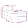 vidaXL Posteľn&yacute; r&aacute;m boxspring s matracom Svetlosiv&aacute; 80x210 cm zamat