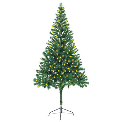 vidaXL Osvetlený umelý vianočný stromček+stojan 180 cm, 564 vetvičiek