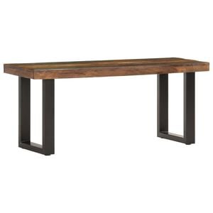 vidaXL Lavička 110 cm, recyklovan&yacute; mas&iacute;v a oceľ