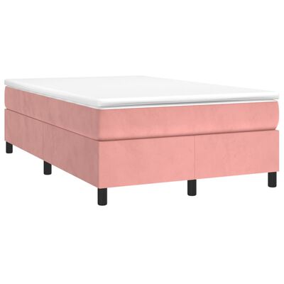 vidaXL Rám postele ružový 120x200 cm zamat