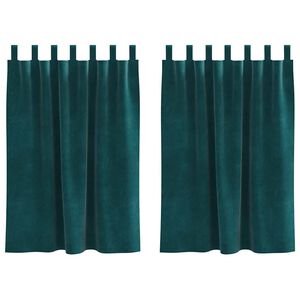 vidaXL Zatemňovacie z&aacute;vesy 2 pcs Tmavozelen&aacute; 140 x 140 cm Zamat