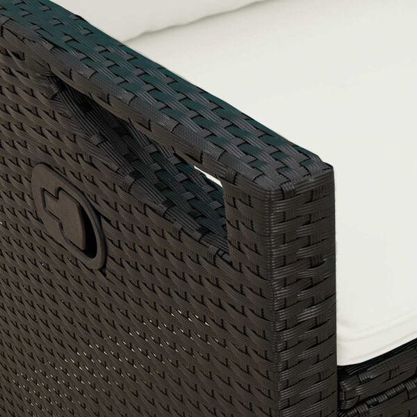 vidaXL Z&aacute;hradn&aacute; lavička s vank&uacute;&scaron;om Čierna a kr&eacute;mov&aacute; 105 x 60 x 112 cm