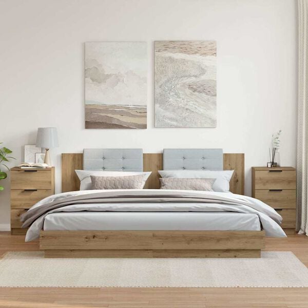 vidaXL Nočn&eacute; stol&iacute;ky 2 ks dub artisan 40x36x65 cm kompozitn&eacute; drevo